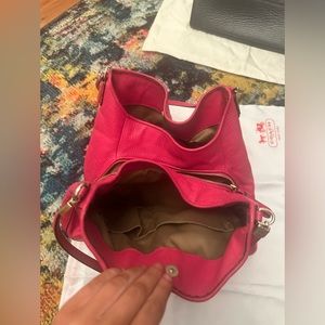 Hot pink coach purse used good